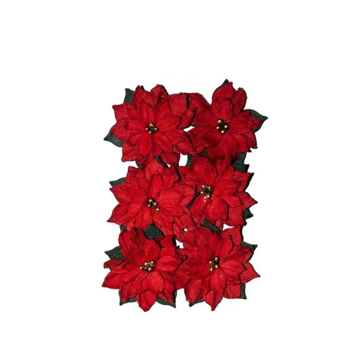 3D papírové květiny | Vánoční růže 6 ks