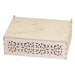 Dřevěná krabička ažurová 232x172x82 mm