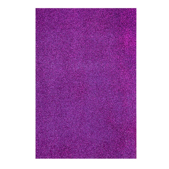 Třpytivá dekorační guma samolepící EVA sheet 20x30 cm - purple