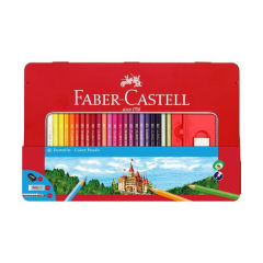 Pastelky Faber-Castell 48 barevné v plechu s okénkem