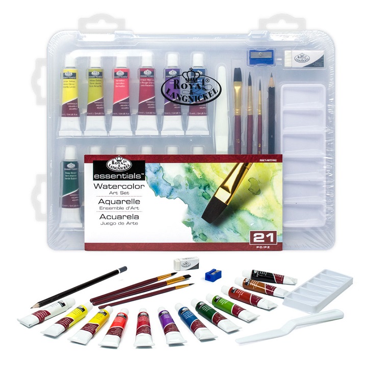Sada akvarelových barev Essentials v kufříku / 21 dílná