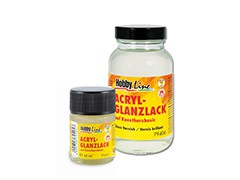 Lesklý akrylový lak 50/250 ml na bázi syntetické pryskyřice Hobby Line | různé objemy