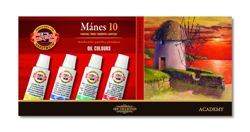 Sada olejových barev KOH-I-NOOR Mánes / 10 x 16 ml