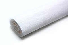 Krepový papír 50 x 200 cm - bílý