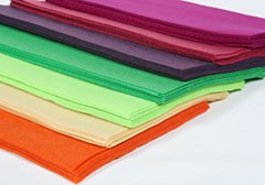 Dekorační filc syntetický 20x30 cm / různé barvy
