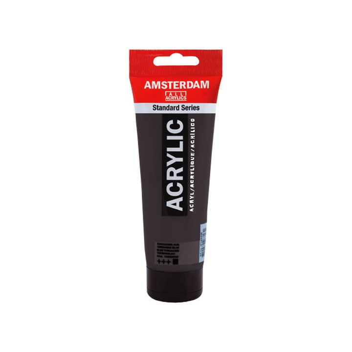 Akrylová barva Amsterdam Standart Series 120 ml / 702 Lamp Black