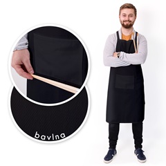 Bavlněná zástěra - černá