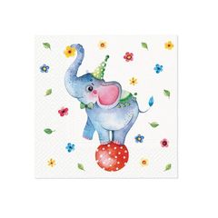 Decoupage ubrousky - Circus Elephant  - 1ks