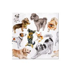 Decoupage ubrousky - Dogs Happiness  - 1ks