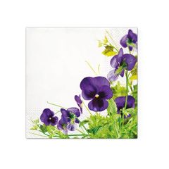 Decoupage ubrousky - Pansies Frame  - 1ks