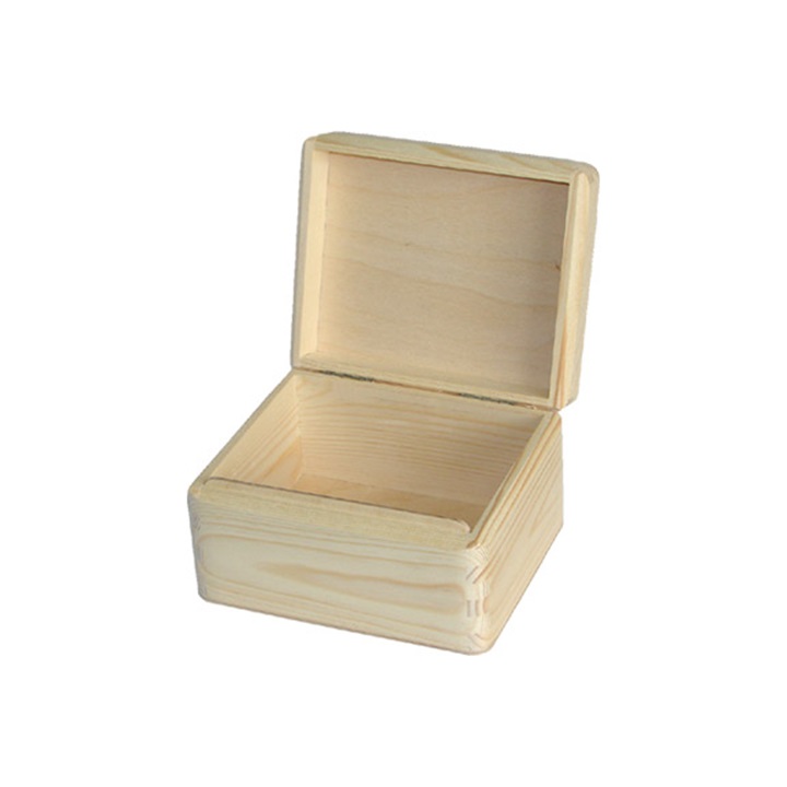 Dřevěná krabička s víkem 16.2x13.2x9.5 cm