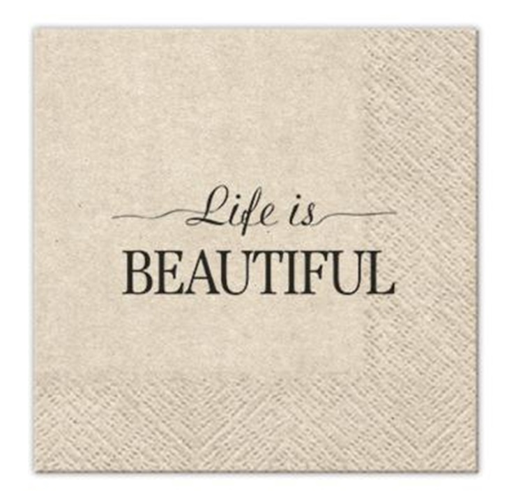 EKO Ubrousky na dekupáž Beautiful Life - 1 ks
