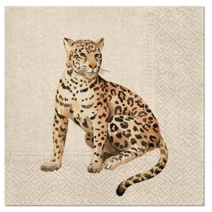 Eko ubrousky na dekupáž Leopard - 1 ks 