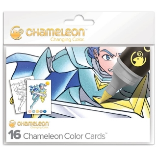 Chameleon kartičky na vymalování - Manga / sada 16 ks