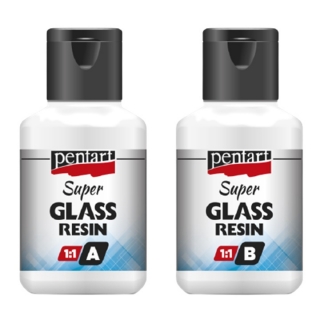 Čirá pryskyřice Super Glass Pentart 1: 1 - 2 x 40 ml