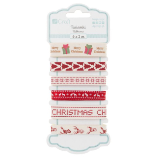 Dekorační stuha 6 kusů | Scandi Christmas