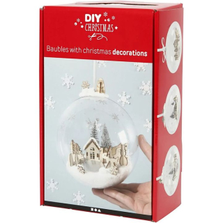 DIY vánoční koule s dekorací