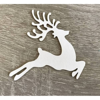 Dřevěný ozdobný výřez jelen - ornament - 1 ks