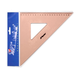 Profesionální trojúhelníkové pravítko LENIAR 45 st. / 32 cm