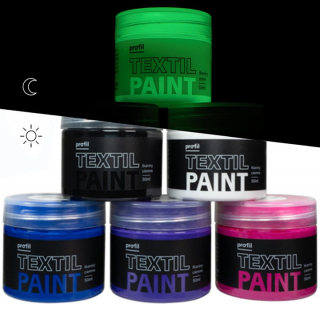 Sada barev na tmavý textil Profil - Galaxy 6 x 50 ml