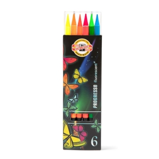 Sada fluorescenčních pastelek Progress KOH-I-NOOR - 6 ks