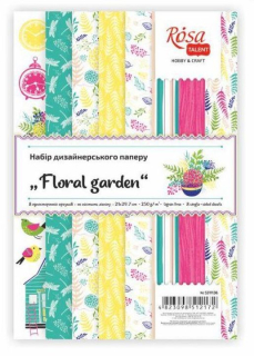 Sada scrapbookingových papírů Květinová zahrada 21 x 29,7 cm | 8 listů