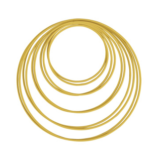 Sada zlatých kovových kruhů pro dotvoření 10 ks