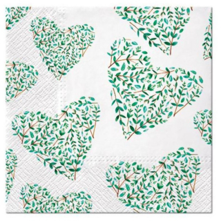 Ubrousky na dekupáž Floral Hearts - 1 ks 