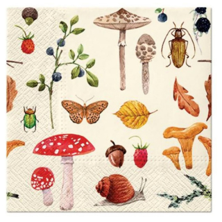 Ubrousky na dekupáž Forest Botany  - 1 ks