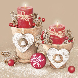 Ubrousky na dekupáž Vánoční kouzlo svíček - 1 ks