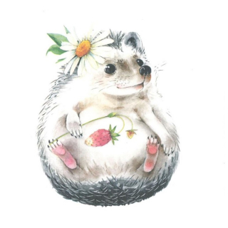 Ubrousky na dekupáž Wild Strawberry Hedgehog - 1ks