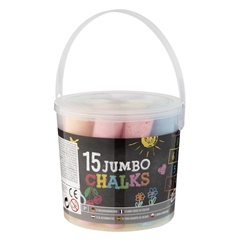 JUMBO Barevné křídy v kbelíku 15 ks
