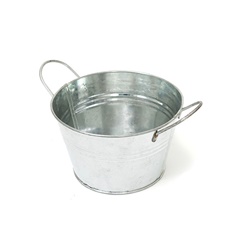 Kovový kbelík s držadly 16x10 cm