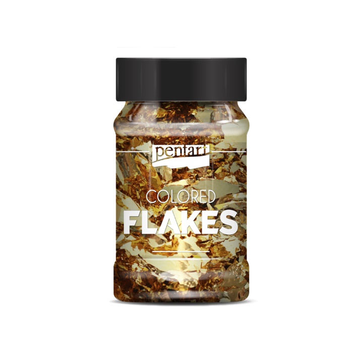 Metalické fóliové vločky Pentart 100 ml | různé odstíny