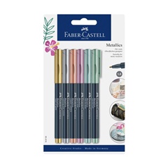 Metalické popisovače Faber-Castell - 6 ks