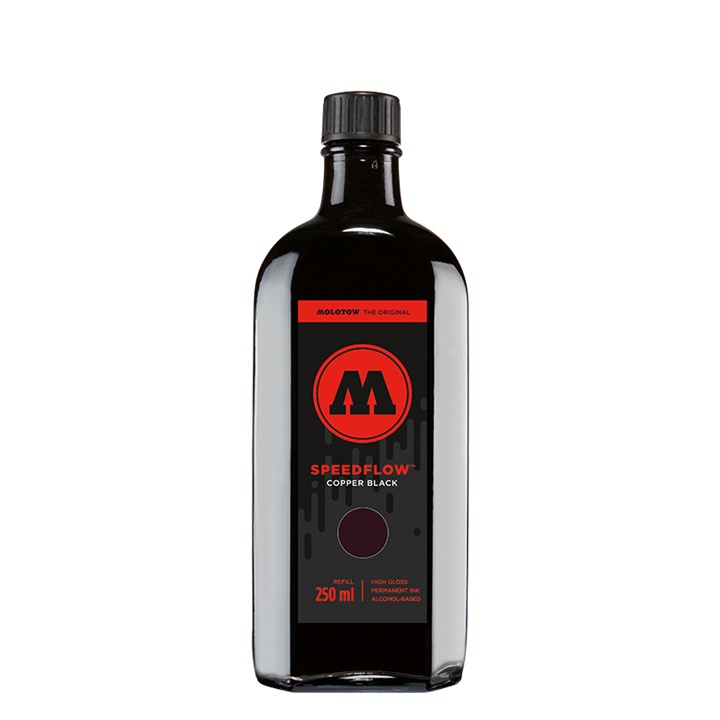 Náplň SPEEDFLOW COCKTAIL Molotow - shiny black 250 ml