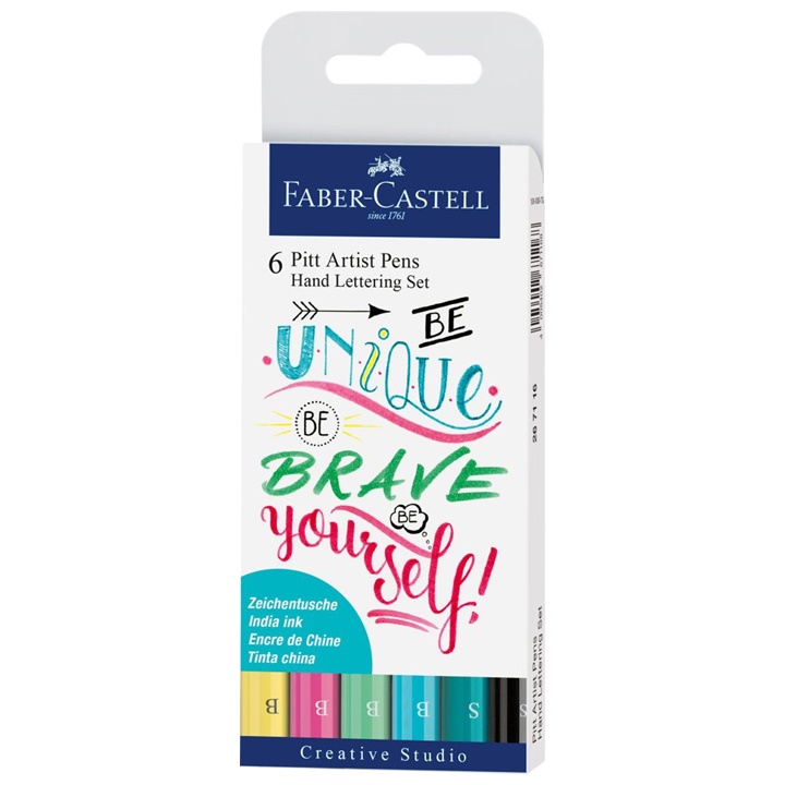 PITT umělecké fixy set Hand Lettering Unique  | 6ks
