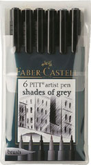 PITT umělecké pera set 6 odstínů šedé