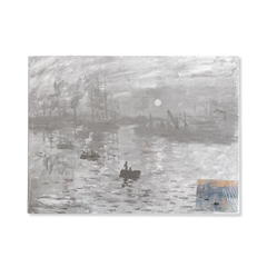 Plátno na lepence se skicou uměleckého díla - Impression Sunrise, Monet