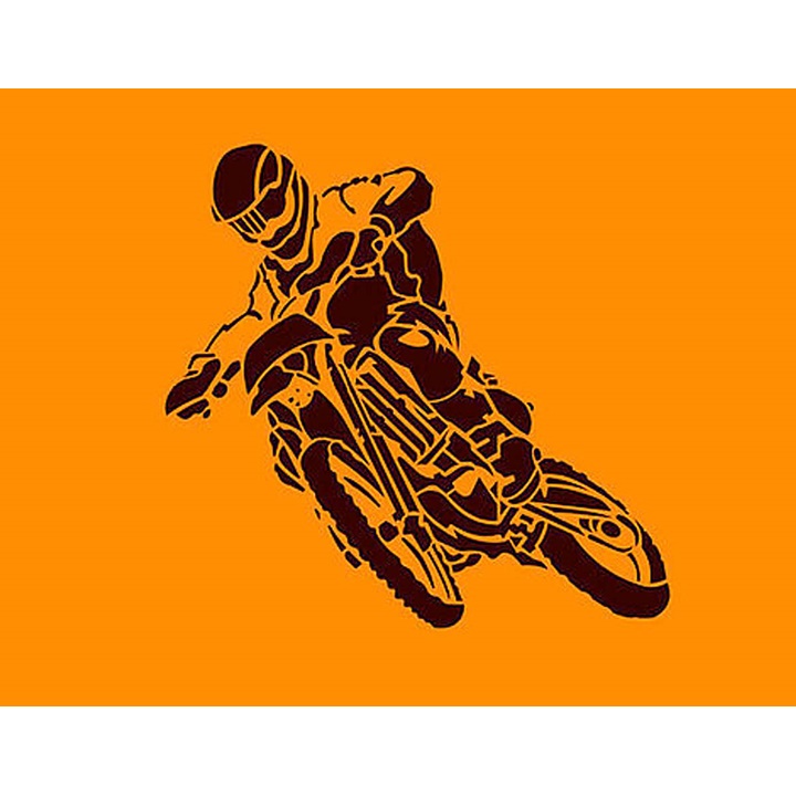 Šablona XXL Motorka 5dílná 105x100 cm