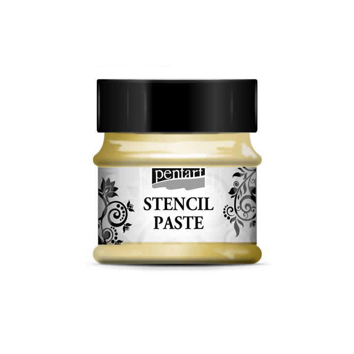Šablónovací pasta perleťová Stencil paste Pentart 50ml - vanilla
