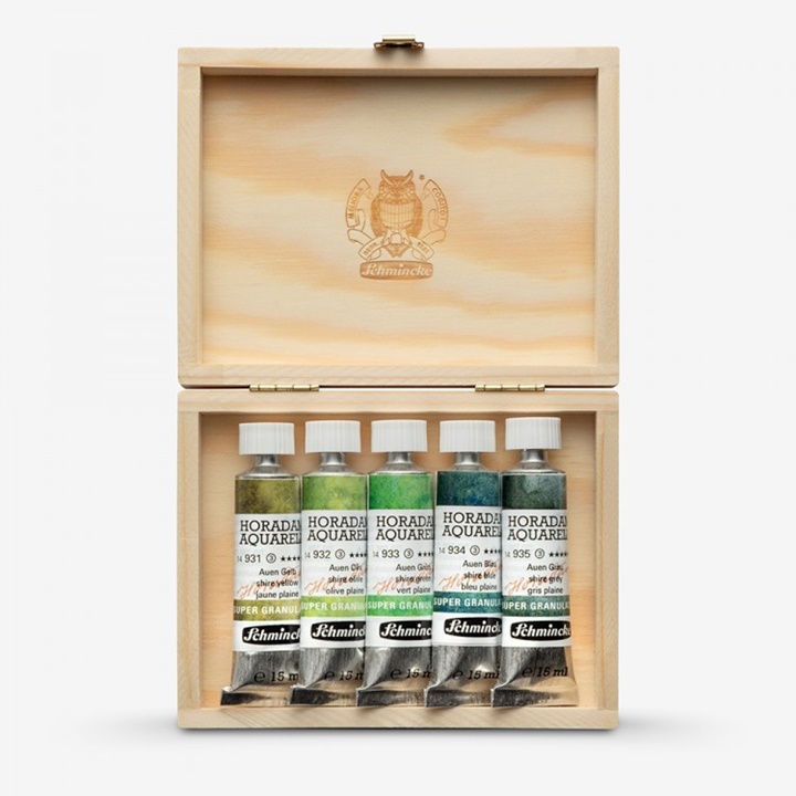 Sada akvarelových barev v tubách Schmincke Super Granulation 5x15ml  | Set shire