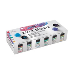 Sada barev na mramorování Kreul Magic Marble Metallic 6x20 ml