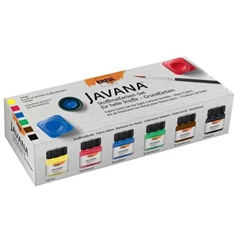 Sada barev na světlý textil JAVANA Basic Colors 6x20 ml