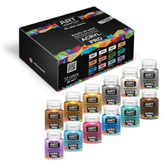 Sada metalických akrylových barev ACRYL PRO Composite 12x20 ml
