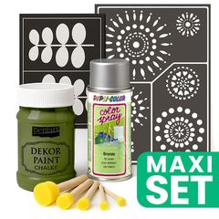 Sada na renovaci nábytku se stříbrnou barvou ve spreji - Thorn Green