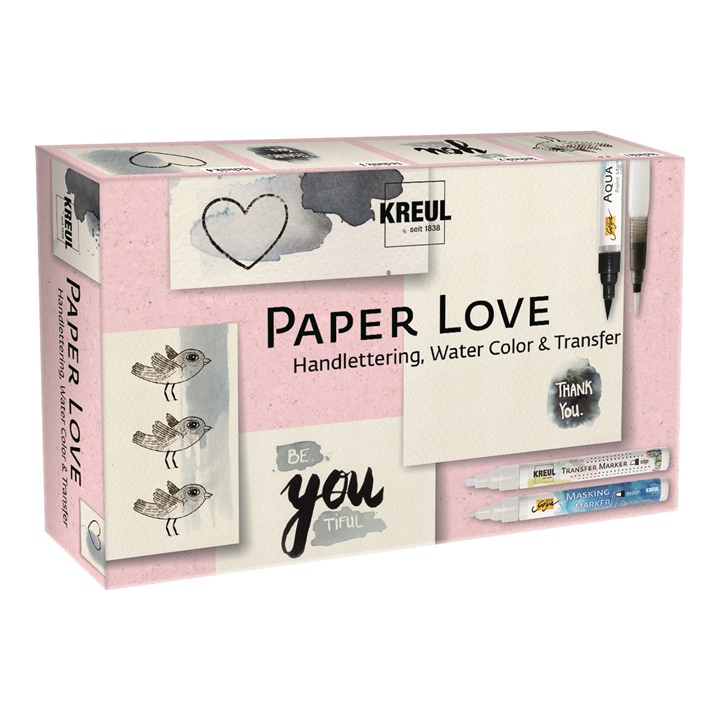 Sada Paper Love KREUL pro hand lettering - 6 dílná
