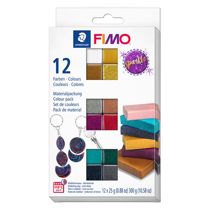 Sada polymerové hmoty s efektem FIMO, třpytivé barvy