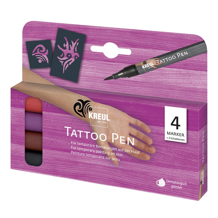 Sada tetovacích fixů TATTOO KREUL - 4 ks