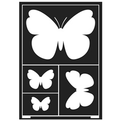 Samolepící šablona Motýli A5